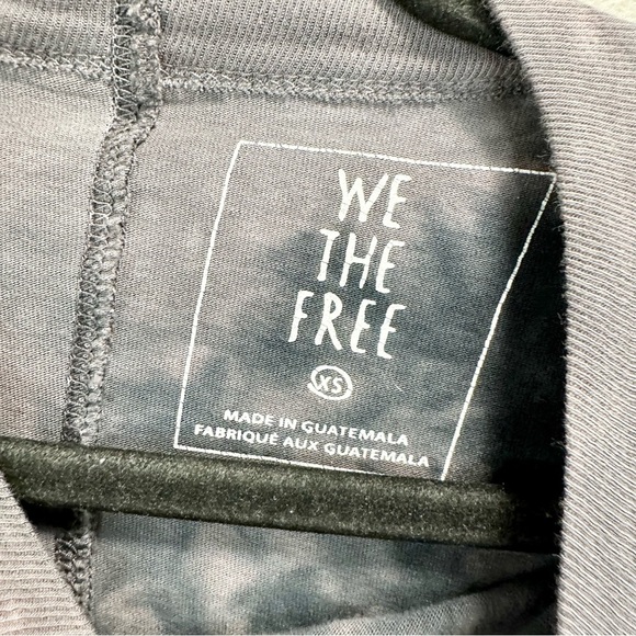 Free People Gray Be Free Tie Dye Oversized Long Sleeve Tee By We The Free - Picture 7 of 7